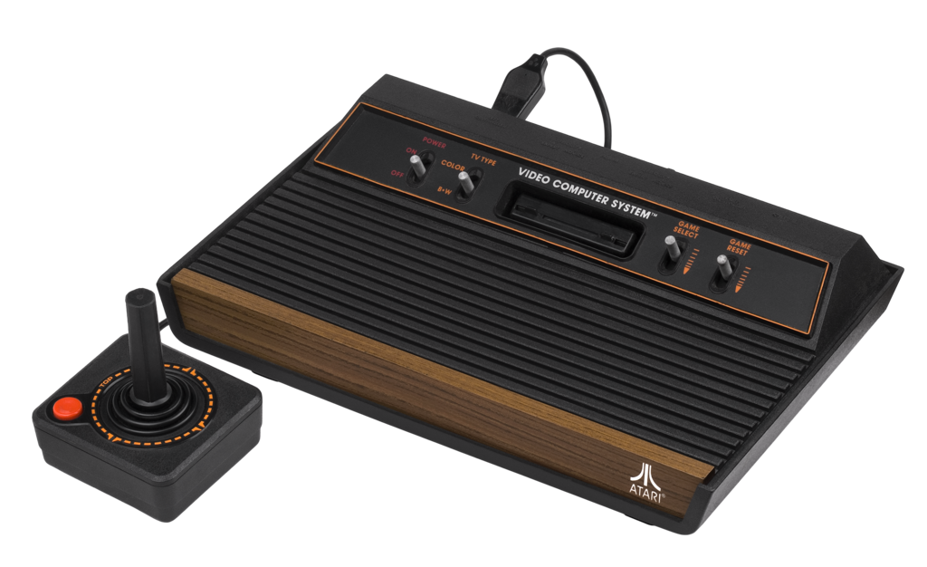 An Atari 2600 four-switch wood veneer version