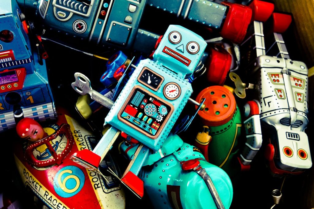 collection of vintage toys