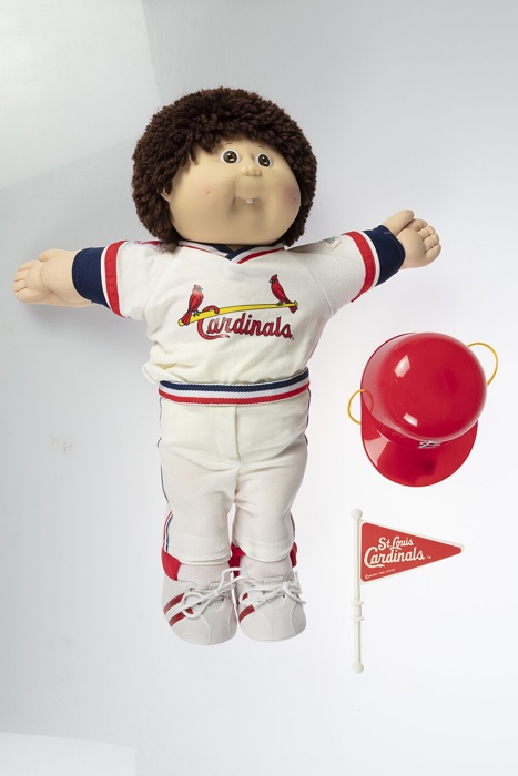 Cabbage Patch Kids doll dressed in St. Louis Cardinals attire