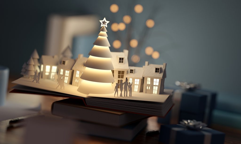 Christmas Scenic Pop Up Book Background